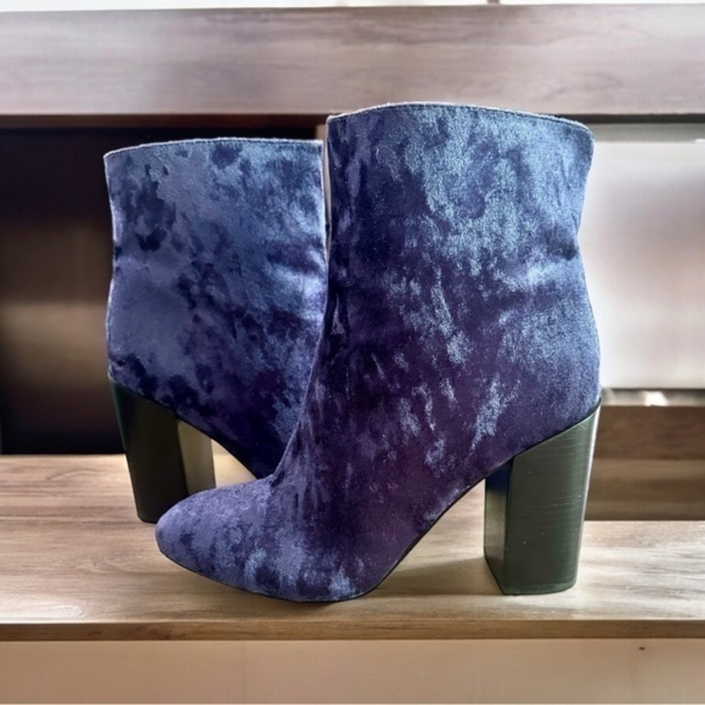 Rebecca Minkoff Bojana Ankle Boots - Womens Size 8.5 - Blue Velvet Booties